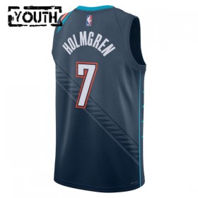 NBA Børn Trøje Oklahoma City Thunder Chet Holmgren 2025-26 Nike City Edition Sort Swingman
